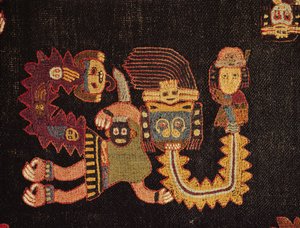 Detalj av gravduk, Paracas-stammen